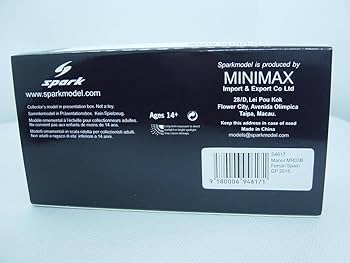 Amazon | spark 1/43 Manor MR03B F1 Spain GP 2015#98 Roberto